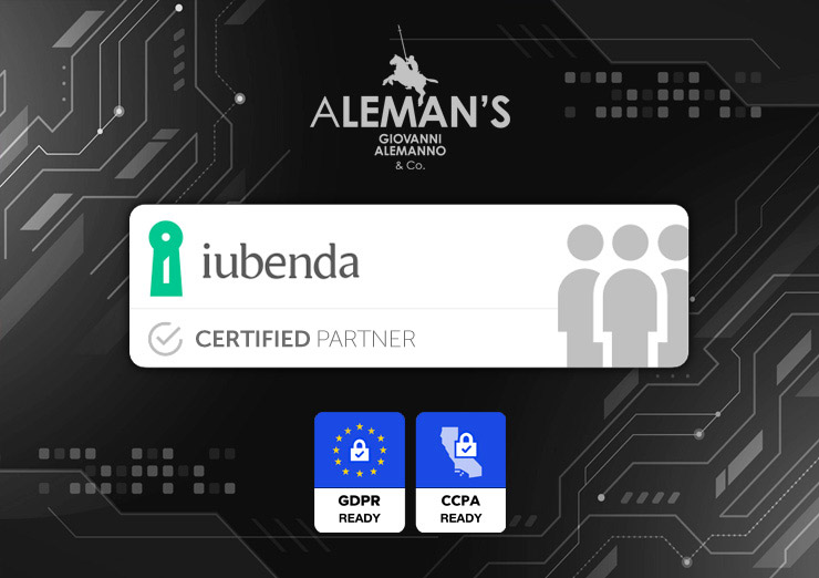 Aleman's Design e' partner certificato Iubenda